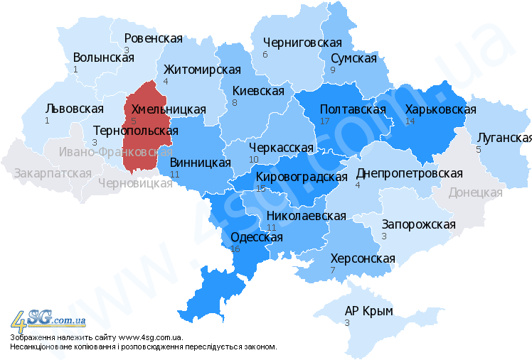 Карта хмельницкой обл